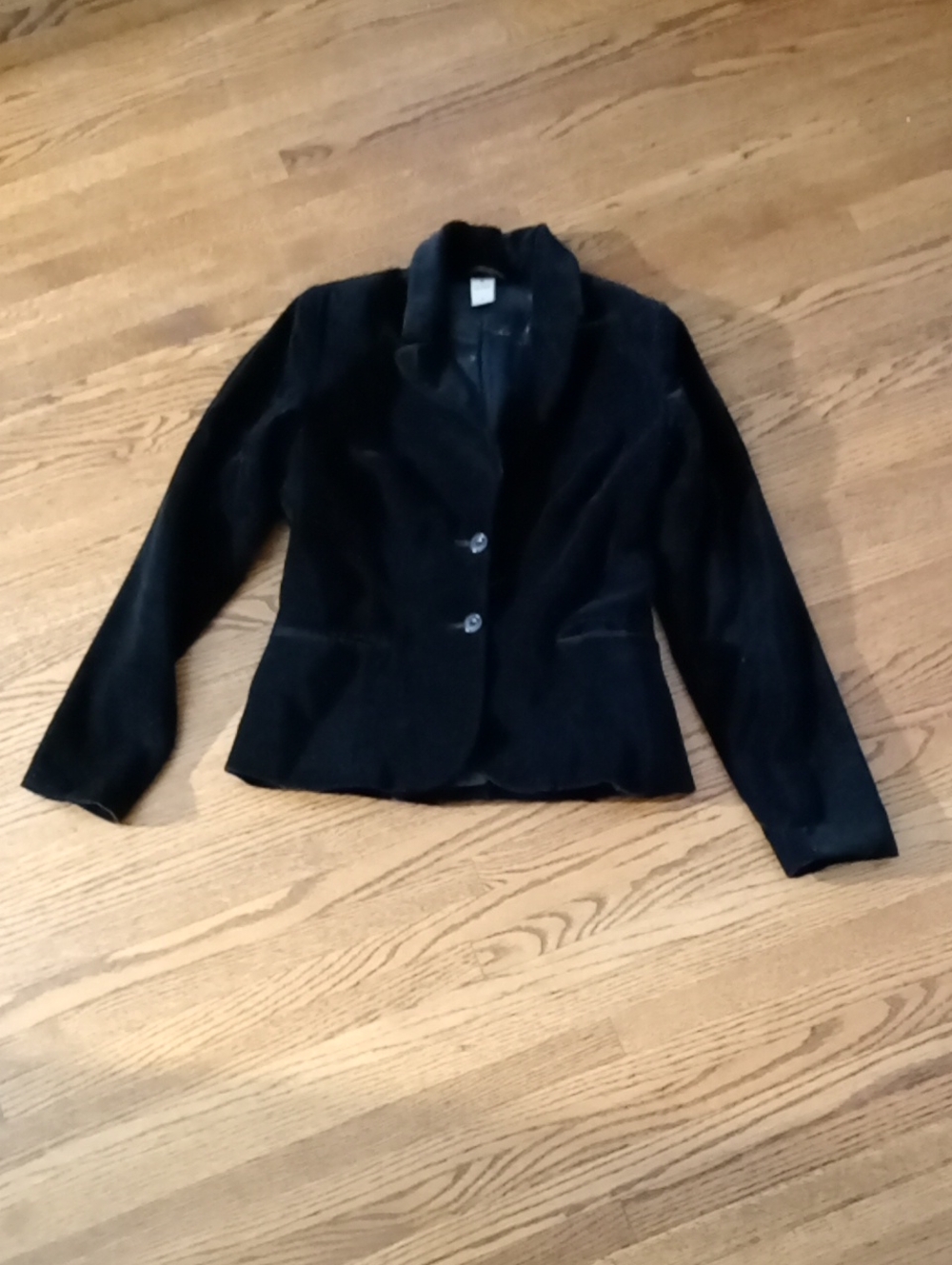 Isabell Kristensen Black Velvet Tailored Blazer Jacket PTP 18" Size Medium